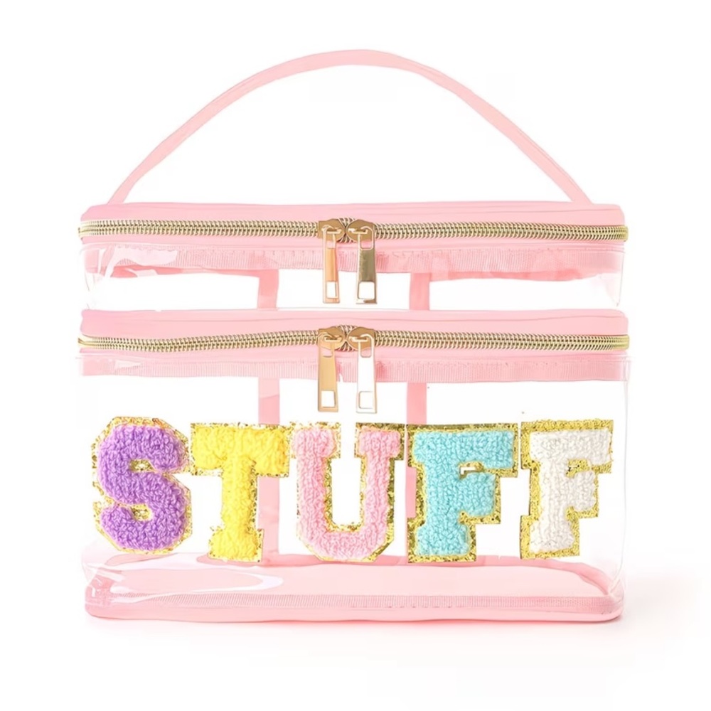 Large Capacity Double-Tier Transparent Makeup Bag - image 2